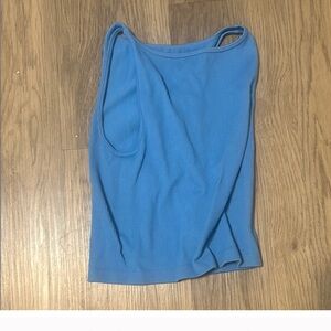 Aeropostale Asymmetrical Blue Sleeveless Tank Top